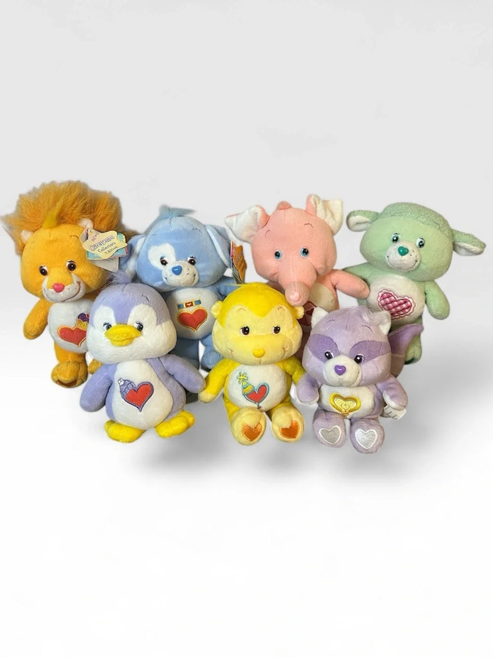Y2K Vintage Care Bear Cousins bundle of 7 collectible soft plush 8-9” 2 with tag